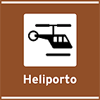 Serviços de Transporte Heliporto — placa de atrativos turísticos