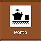 Serviços de Transporte Porto — placa de atrativos turísticos