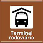 Serviços de Transporte Terminal Rodoviario — placa de atrativos turísticos