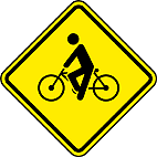 Trânsito de Ciclistas (A-30a) — placa de advertência