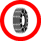 Uso Obrigatório de Corrente (R-22) — placa de regulamentação