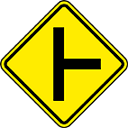 Via Lateral a Direita (A-7b) — placa de advertência