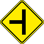 Via Lateral a Esquerda (A-7a) — placa de advertência