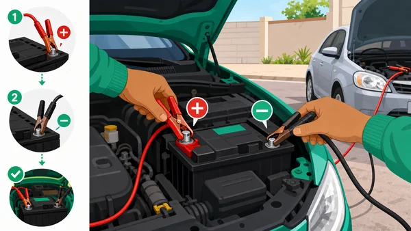 Cabos de chupeta conectados em bateria de carro